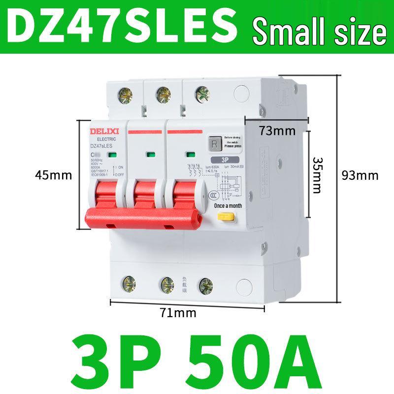 Delixi 220V Miniature Air Switch Circuit Breaker 2P with Leakage Protection, 1P+N, 3P, 4P.