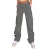 Womens High-Waisted Straight Leg Cargo Pants With Multiple Pockets Cotton Denim Workwear