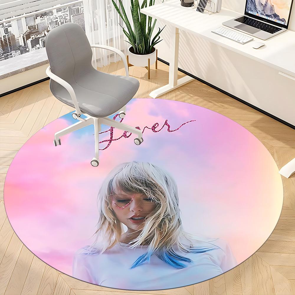 1 Pezzo Amante, Tappeto Rotondo da Ufficio Taylor Swift, Antiscivolo, Morbido e Durevole Tappeto da Ufficio per Decorazione d'Interni, Perfetto per Ufficio, Bella Decorazione