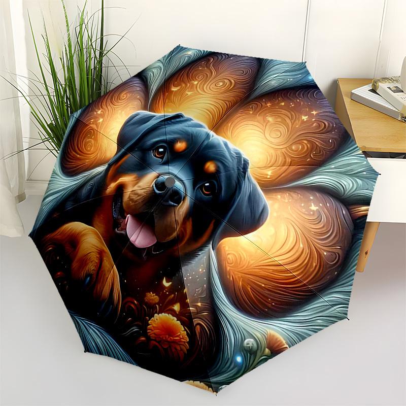

Fantasy Dog Themed Automatic Opening and Closing Umbrella, Compact Travel Umbrella, Lightweight and Portable, Suitable for Beach Commuting B