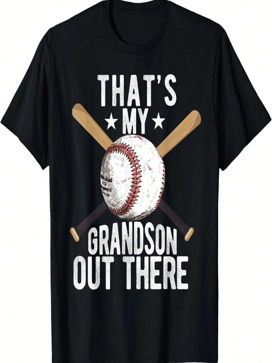 That s My Grandson Out There Baseball unisex Grandpa Baseball T-Shirt S разноцветный