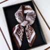 Simulation Silk 71 Retro Small Square Scarf Women's Cashew Flower Black Silk Scarf Thin Scarf Temperament Scarf Scarf Scarf Scarf Tied Bag Decoration