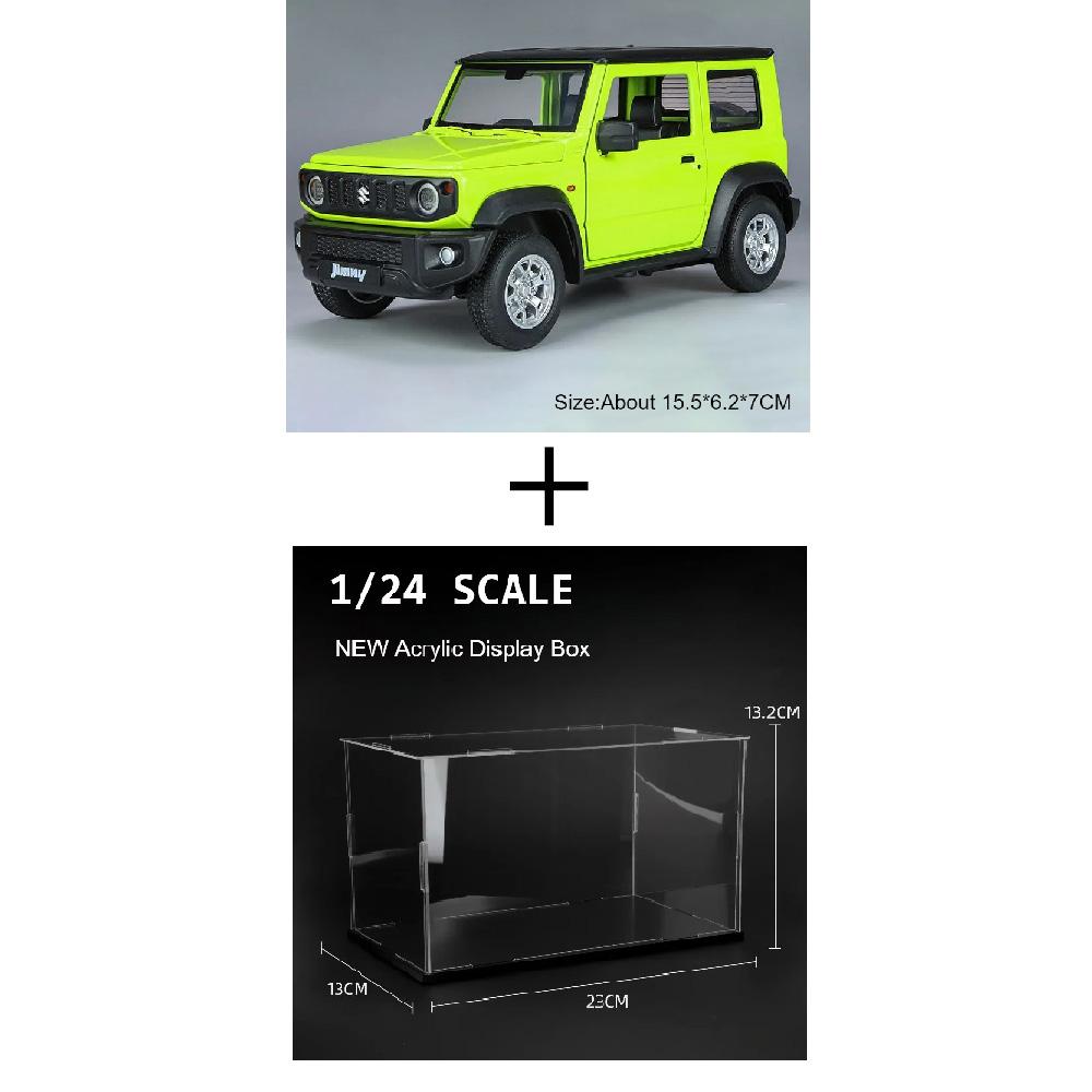 1:24 Scale Suzuki Jimny Car Model Toy Diecast Alloy Pull Back Sound Light Shock Absorption Off-road Vehicle Models Gifts for Kid