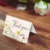 6Pcs Bohemian Wildflower Thank You Cards | Blank Greeting Cards for Wedding, Birthday Party | with Envelope Sealing Stickers