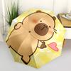 Cute Capybara,Cartoon Heart Automatic Folding Umbrella Compact 8 Rib Design,Unique Style,Suitable for Everyday Outdoor Use,Perfect Gif