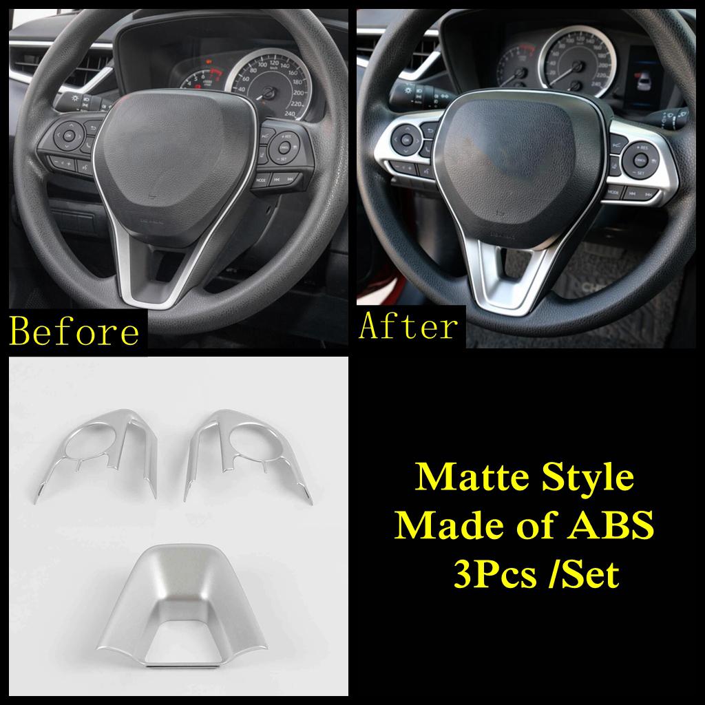 

Steering Wheel Button Frame Decor Cover Trim For Toyota Corolla E210 & Corolla Cross RAV4 XA40 - 2024 Accessories Interior Matte Style