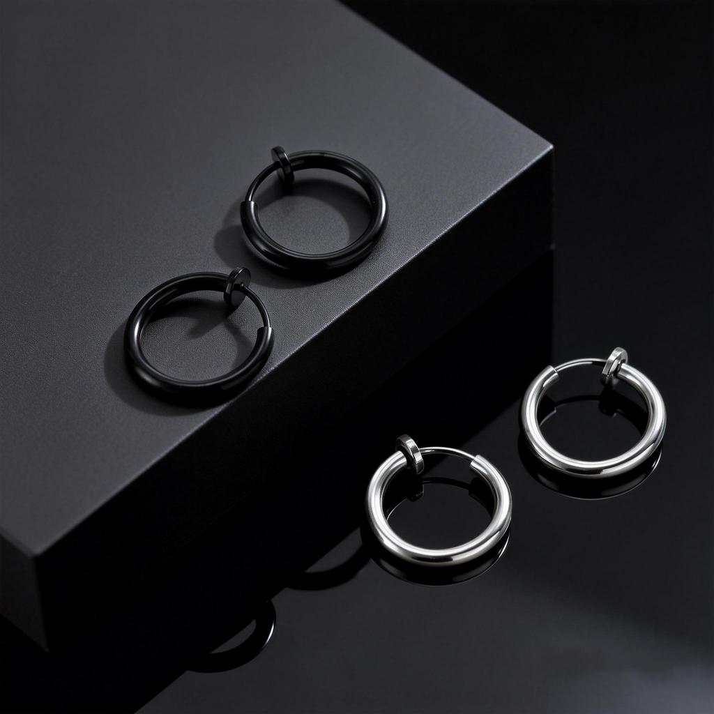 Pendientes de Aro Punk de Moda sin Perforar con Clip para Hombres Mujeres, Brazalete de Oreja Magnético Pequeño, Clip para Hélice de Oreja Genial Hip Hop Unisex