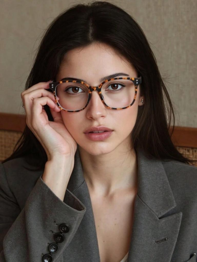 1Pc Fashionableable Square-shaped Glass Frame Glasses with Rice Nail Decoration Perfect for Daily Casual Wear Decoration Unisex