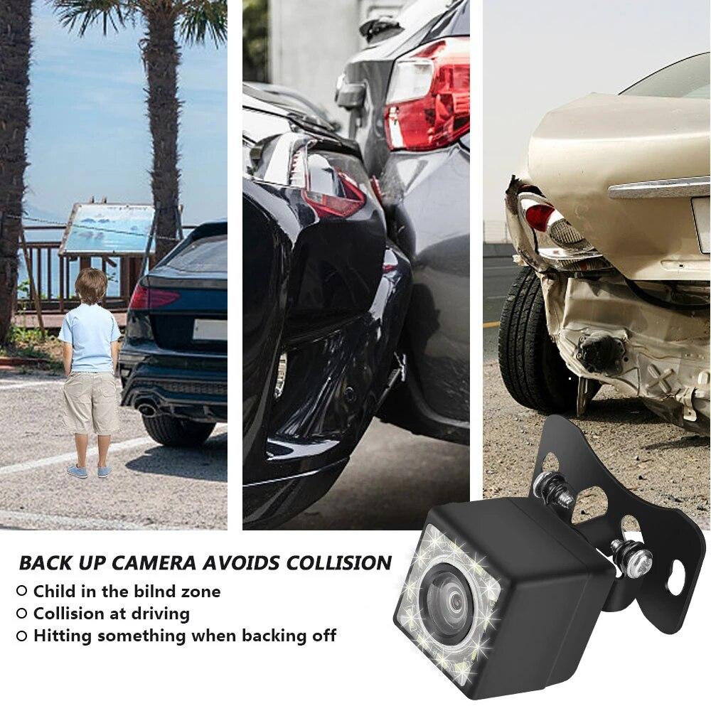 DC 12V Car Rear View Camera Lens Fisheye 170°Wide Angle LED Night Vision Backup Parking Reverse Cameras