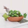Kaninform blomsterpotte med avløp Blomsterpottebeholder Sukkulent blomsterplantekar Hage Bonsai potte dekorasjon bordplate ornament