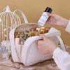 Storage bag high-end new large-capacity braided grid cosmetic brush partition storage