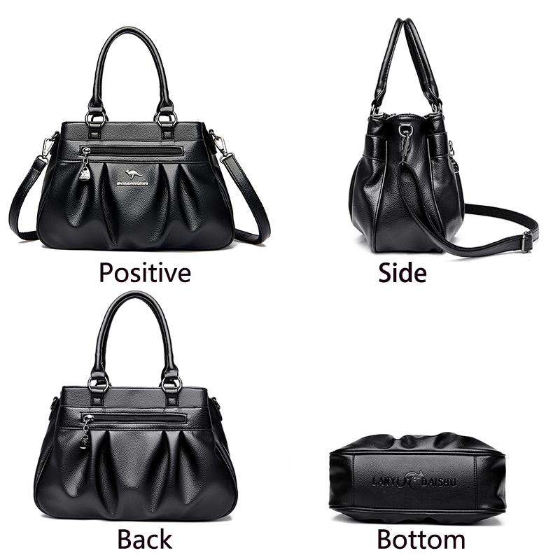 Female Handbag Luxury S Women Bags Designer High-capacity Soft Leather Shoulder Crossbody Bags for Women Tote Bag 3 Layers