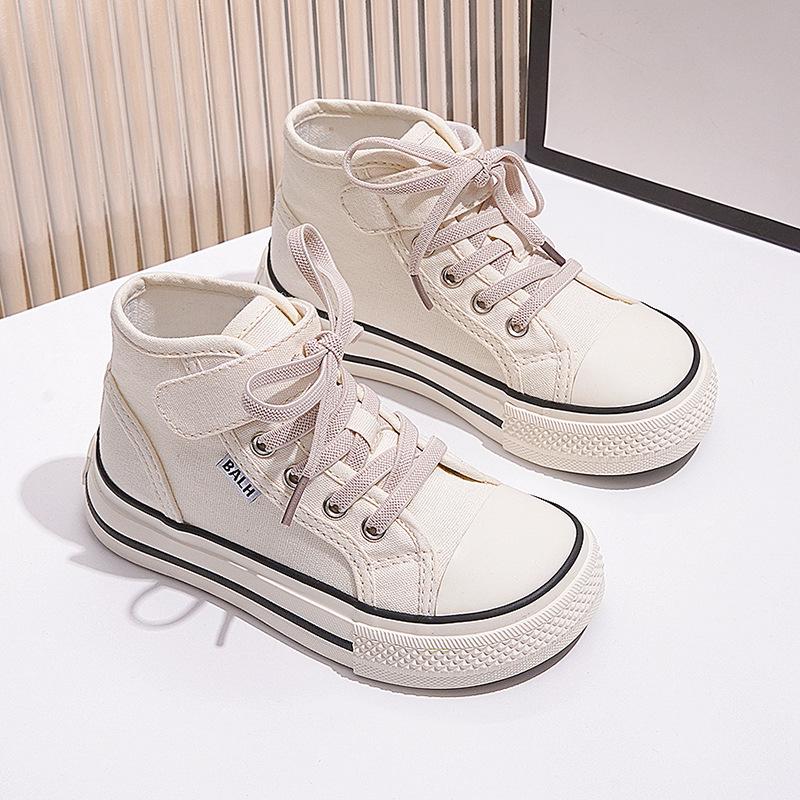 2025 Spring/Autumn Boys' Classic Canvas Shoes with Velcro for Kids - Skate and Kindergarten Shoes, Korean Style