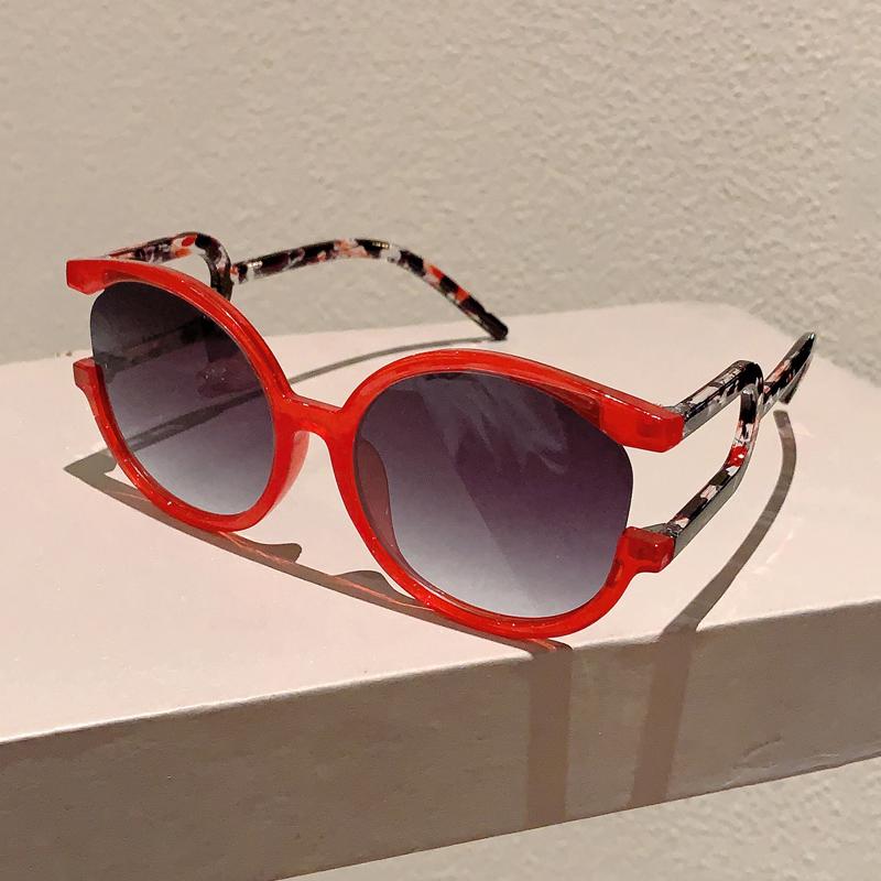 Y2K Fashion Design Shades Oversize Round Decoration Women Sunglasses Outdoor Brand Travelling Hiking Sun Glasses