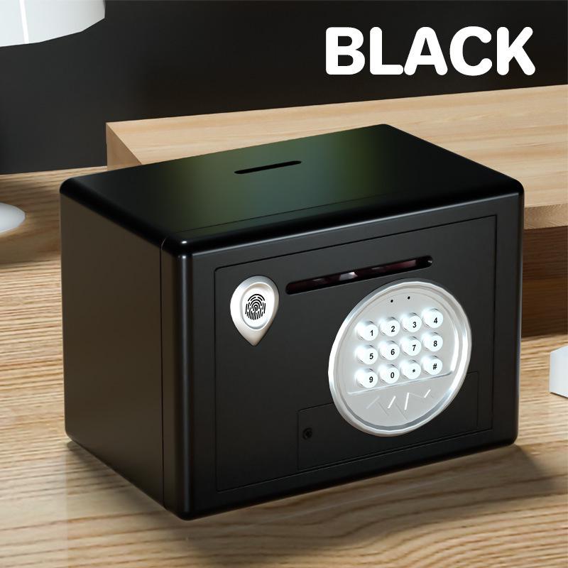 Cofrinho Transfronteiriço para Crianças: Mini Cofre de Moedas com Impressão Digital e Senha Recursos Antifurto para Educação Infantil