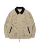 Thevinylhouse Mixed Collar Blouson Jacket Beige