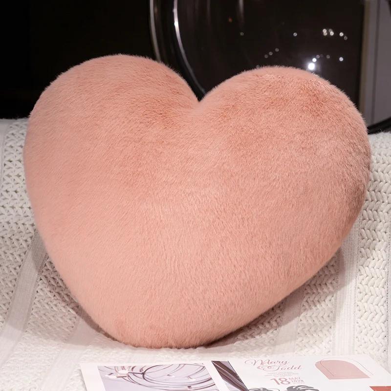 Simulazione 11/40/50Cm Cuscino a Forma di Cuore Giocattoli di Peluche Riempiti Bambole di Cartone Morbide Decorazione per la Casa Regalo Confortevole Regalo di Compleanno