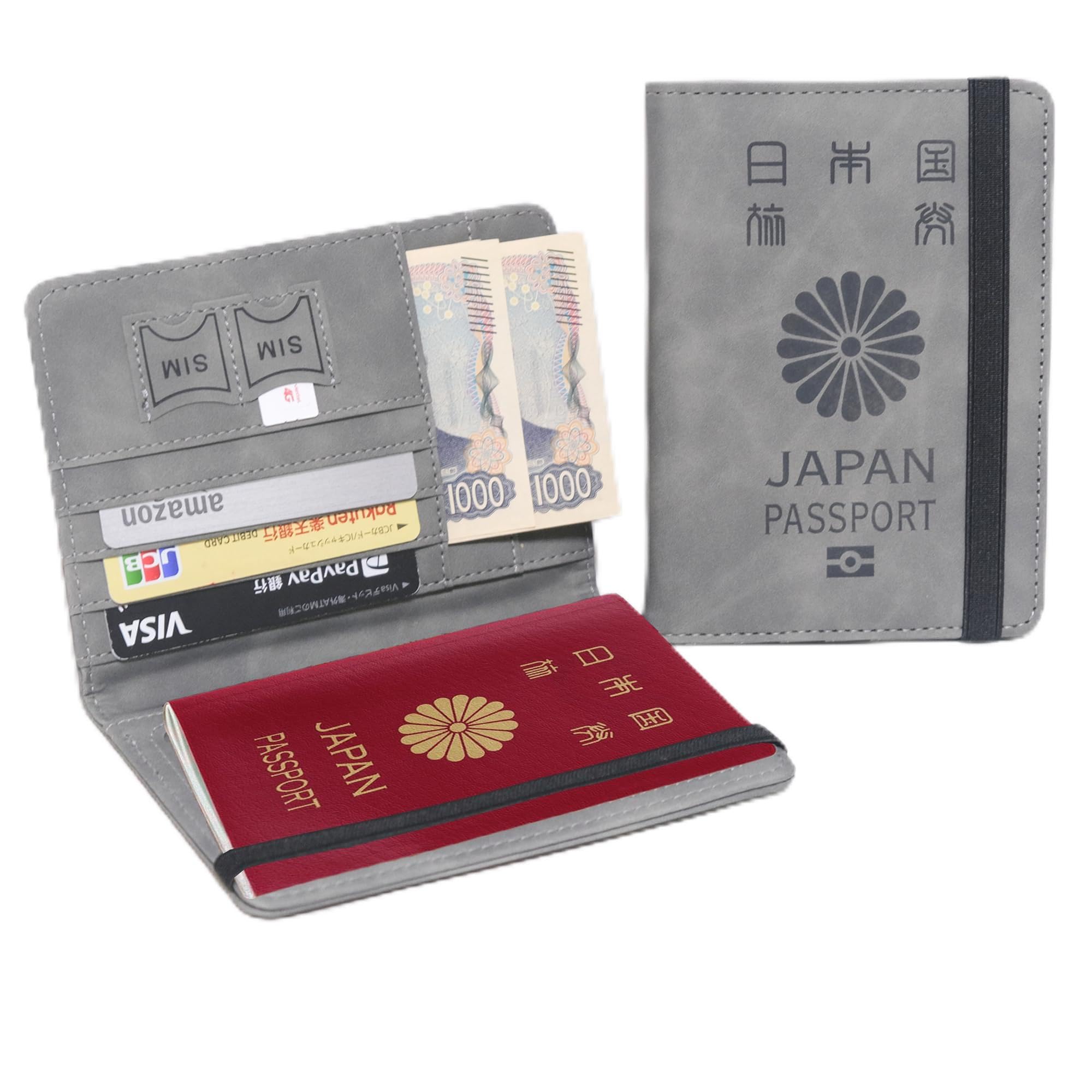 

Passport Card Multifunctional Storage Passport Premium PU Domestic and International Travel Accessories [MOTOR KANTO] Case, Anti-Skimming, Case,