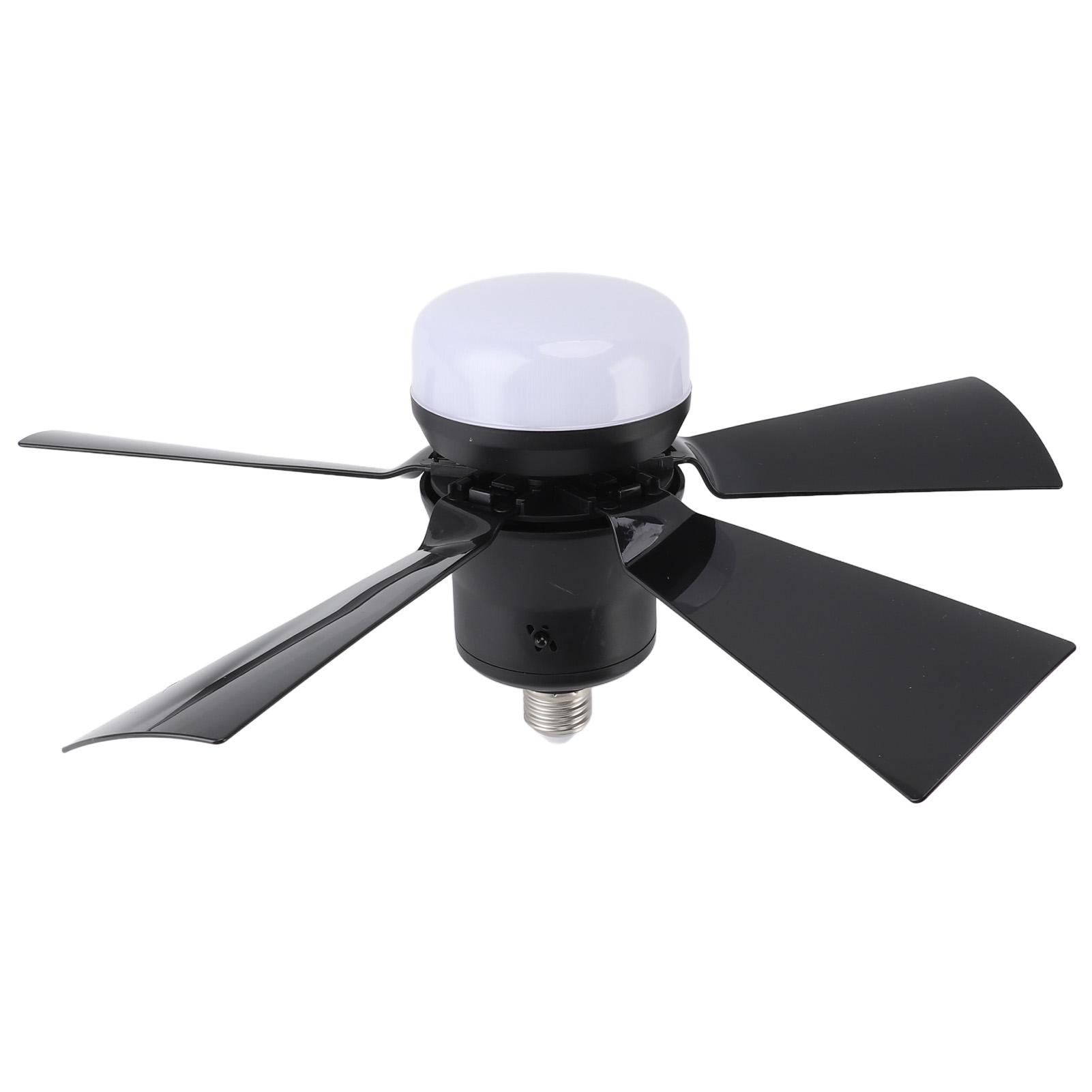 Ceiling Fan Light Dimmable 3 Color Temp 3 Wind  eed 1H 2H 4H Timer E26 Small Fan Lamp with Remote for Bedroom Kitchen