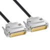 DB25 RS232 Extension Cable Double Shielding 26AWG Parallel Port Serial Port Cable Printer Data Cable Black
