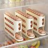 4 Layers Automatic Rolling Egg Holder Rack Fridge Egg Storage Box Container Kitchen Refrigerator Egg Dispenser Fridge Organizer