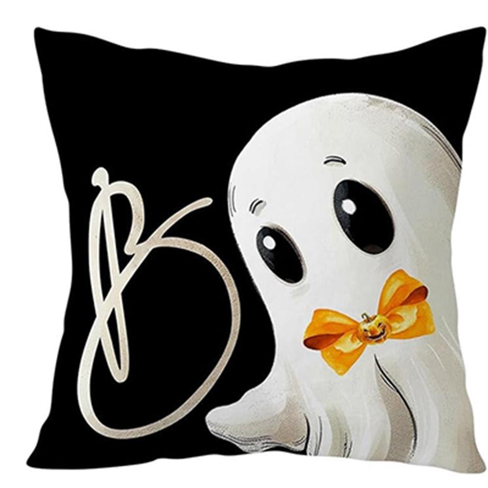 Spooky and Fun Halloween Pillowcases: Ghosts, Bats, and Pumpkins! Sofa Cushion Cover, Holiday Party Decoration, Gift