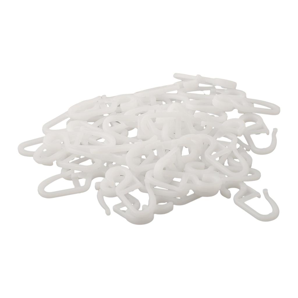 50pcs Curtain Folding Hooks Window Curtain Hanger Hanging Hook Strong Tension Clip Holder Poles Tracks Household Accessories