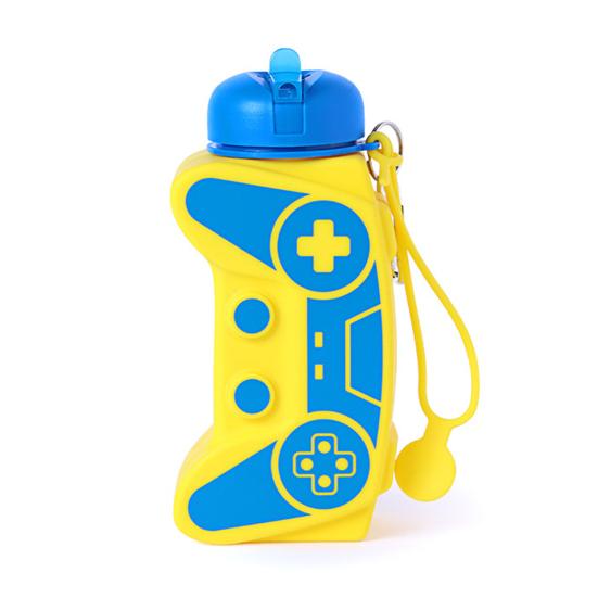 

600ML Sport Bottle Foldable Food Grade Leakproof Shockproof Anti-drop Large Capacity Game Console жёлтый