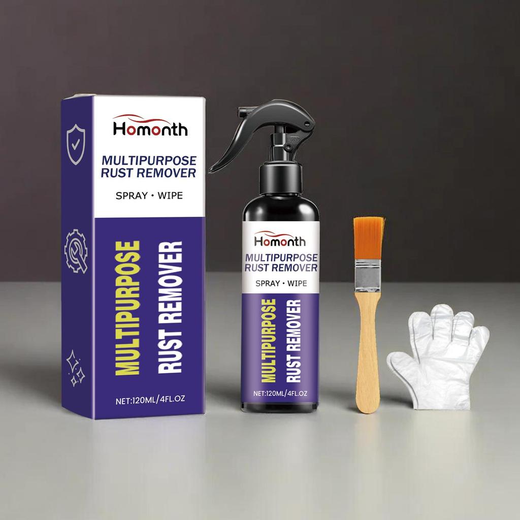 Homonth Metal Rust Remover Spray 1 Set Household Metal Rust Prevention Cleaner Metal Rust Inhibitor
