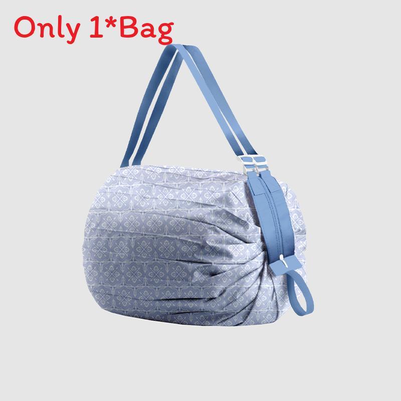 Nylon Foldable Shopping Bag With Large Capacity Waterproof Tote For Grocery Use