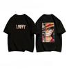 One Piece Anime 2026 Summer New Mens 100cotton Retro Tshirt  Luffy Oversized Pattern Unisex Harajuku Short Sleeve Loose Shirt