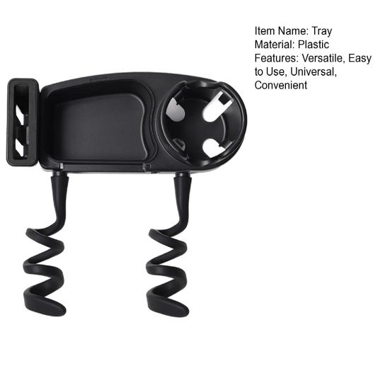 Baby Universal Stroller Snack Tray with Cup Holder Silicone Stroller Tray Tight-Grip Stroller Attachment Strollers Snack Cup Accessories