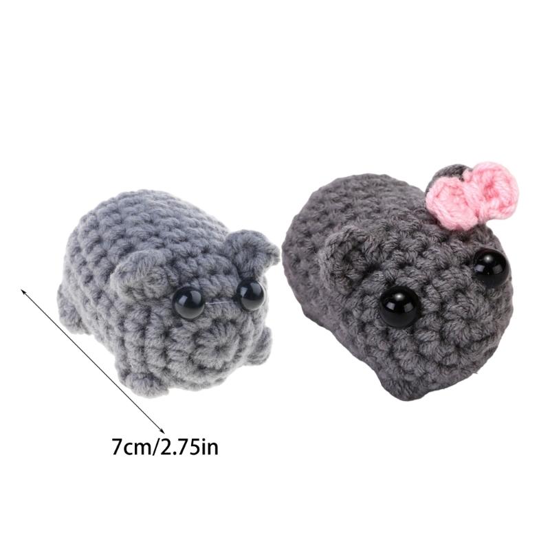 Handmade Crochet Keychain Toy Plush Toy Soft Knitting Toy for Children Adults Bags Decors