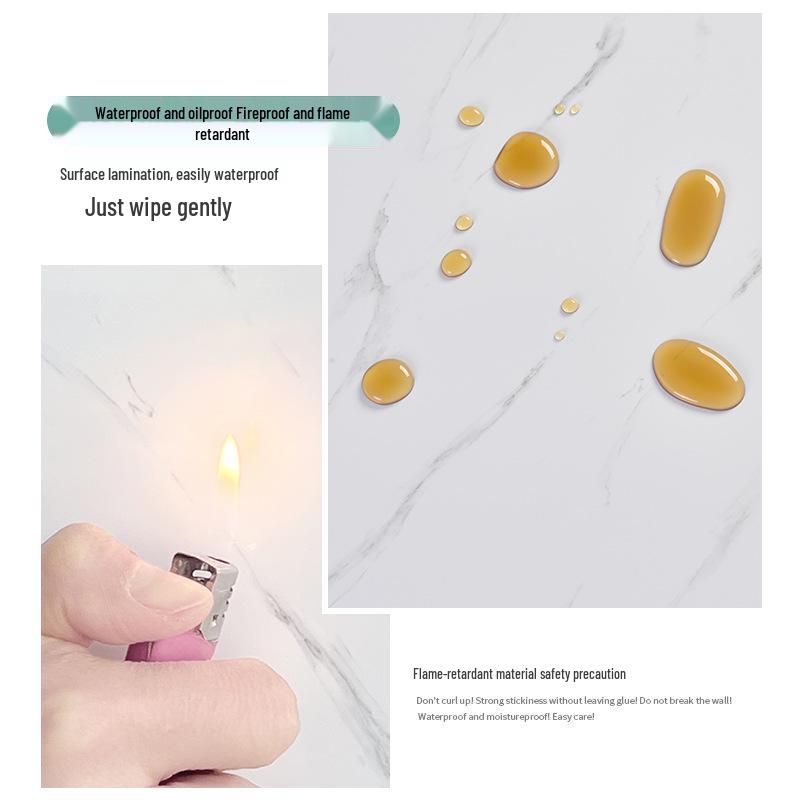 Self-Adhesive Imitation Marble Waterproof Wall Sticker for Skirting, Bathroom, and Restaurant Decoration.