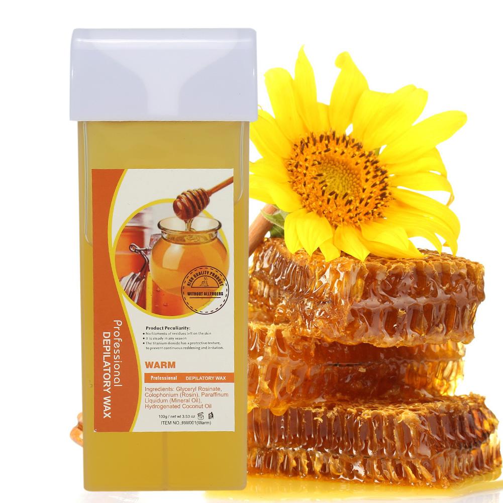 12 Typen Enthaarungs-Set 100g Wachs   100 Stk. Enthaarungspapier   5 Stk. Holzspatel