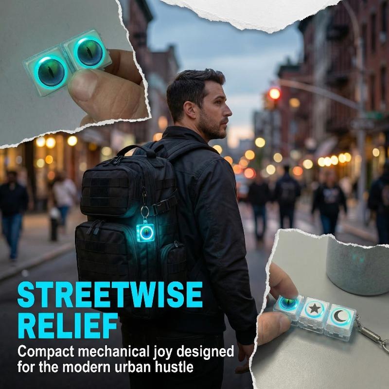 Sestavitelný Keycap Kočičí oko Lesklý Klíčenka s tlačítkem pro uvolnění stresu Zábavné Tlačítko mechanické klávesnice Prstový klíčenka pro dekompresi
