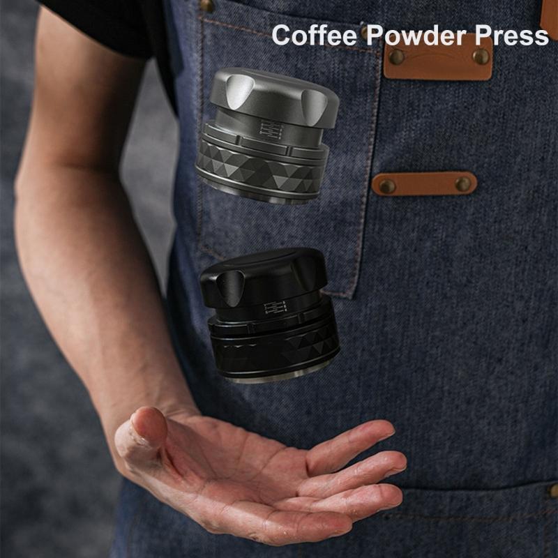 Kaffefördelare Espressofördelningsverktyg Nivellerare Justerbar Tamper Bekvämt Handtag för 51 mm Portafilter