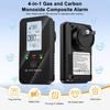4-in-1 Gas & CO Detector with LCD Display Plug-in Natural Gas