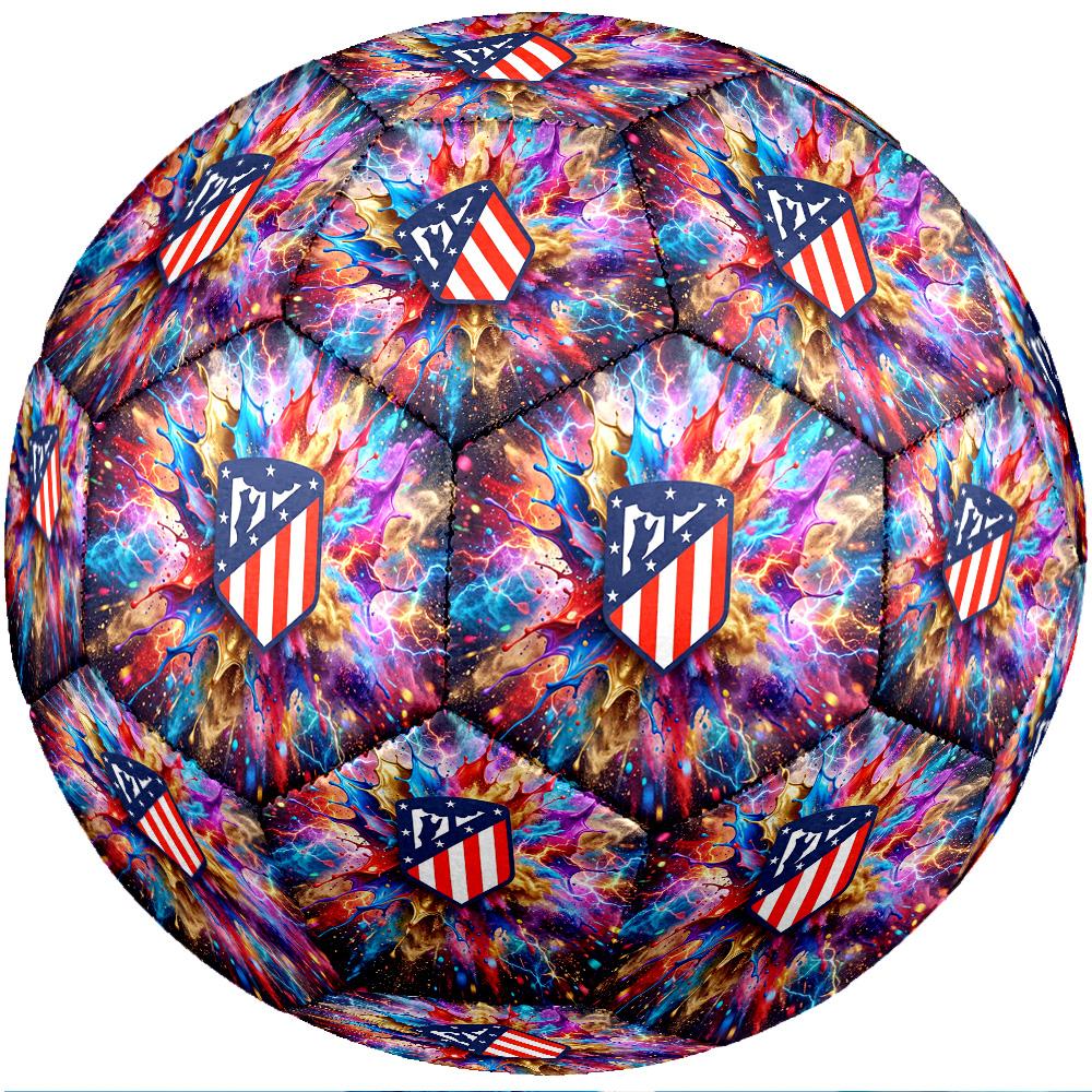Atletico Madrid Theme Soccer Ball Size 5 Soccer Ball Soft Touch Professional Training Football for Outdoor Sports