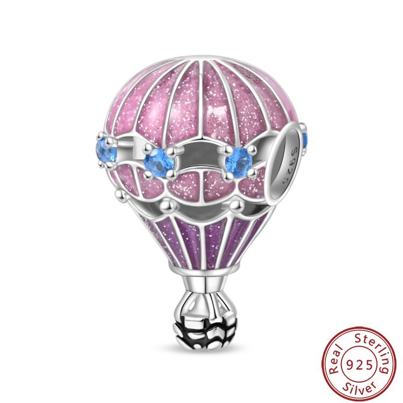 Air Balloon Series Copper Rocket Colorful Cute Romantic Charms Beads 3Mm Diy Fine Jewelry Making