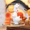 Exquisite Rabbit Mooncake Figurines Creative Mini Rabbit Desktop Ornament  Animal Figure