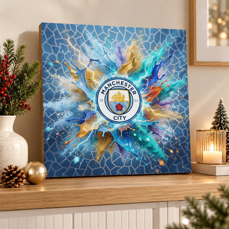 Manchester City Diamond Painting Kit 5D Full Drill DIY Diamond Mosaic Wall Art Home Decor