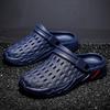 Pantoufles respirantes ajourées pour hommes, chaussures de plage d'été, pantoufles d'extérieur/intérieur, nouvelle mode