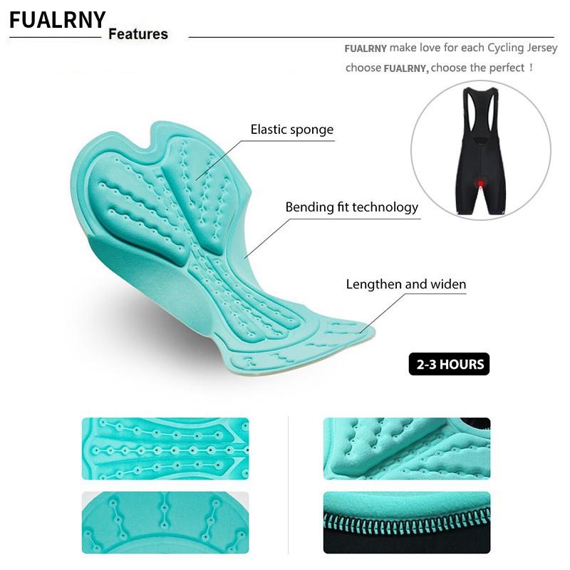 Mens Cycling Shorts With Elastic Waistband Bib Straps Breathable Quick-Dry Performance Bike Pants