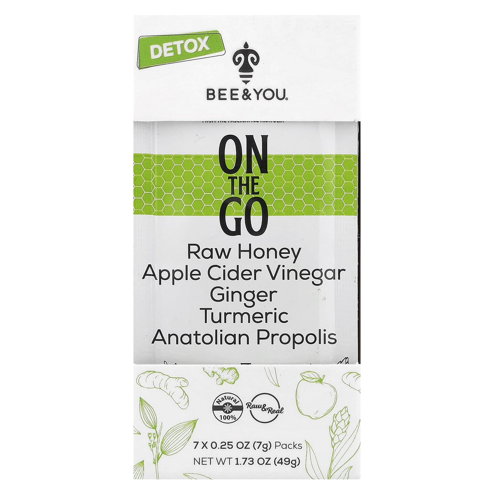 

Bee & You, Portable Detox, 7 Packs, 7G (0.25Oz) Each