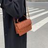 Small Fashion Pu Crossbody Bag With Embroidered Diamond Pattern For Casual Daily Use