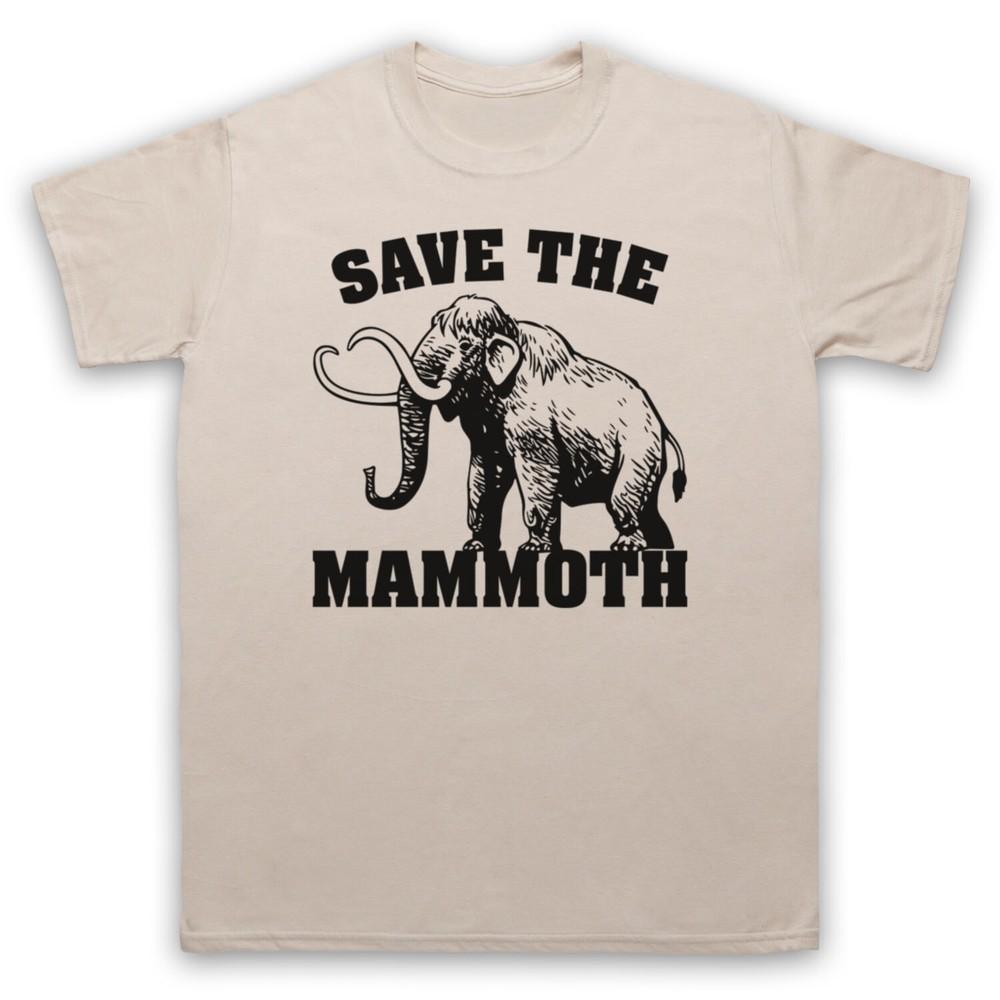 

Save The Mammoth Dinosaur Extinct Funny Parody Slogan Mens And Womens T-Shirt 2XL