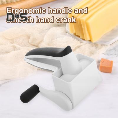 Grattugia Rotativa a Manovella Professionale 2-in-1 con Tamburi Fini Grossolani per Parmigiano Mozzarella & Cioccolato Noci