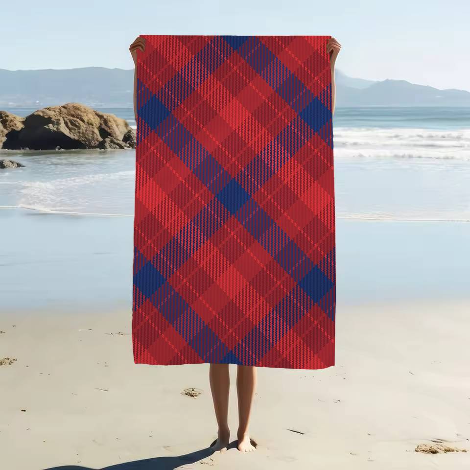 Schottisches Tartan-Muster Strandtuch für Kinder Badetuch Handtuch für den Pool Urlaubsgeschenk Picknicktuch Partygeschenk