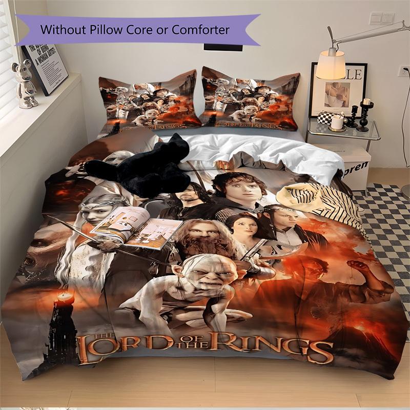 3pcs Lord_of_the_Rings Duvet Cover Set (1 Duvet Cover + 2 Pillowcases, No Core) - Comfortable, And Breathable Bedroom Decoration yy251104004